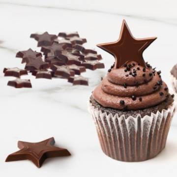 DECORAZIONE CHOCOLATE STARS DARK PZ 352 GR 480